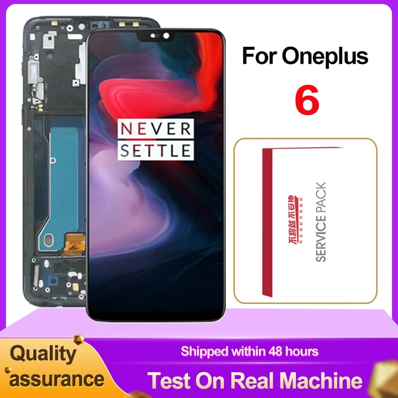 OnePlus 6 / 6T LCD Touch Screen Digitizer Assembly - Black Replacement Display