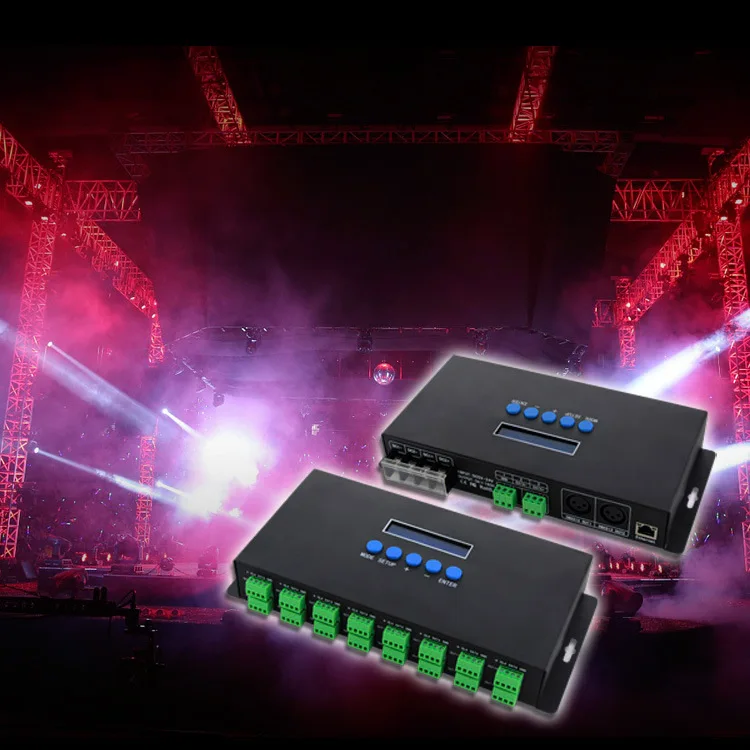 BC-216-V2 DC5V-24V ArtNet/sACN(E1.31) to SPI/DMX ȼ LED  Ʈѷ,  16 Ʈ