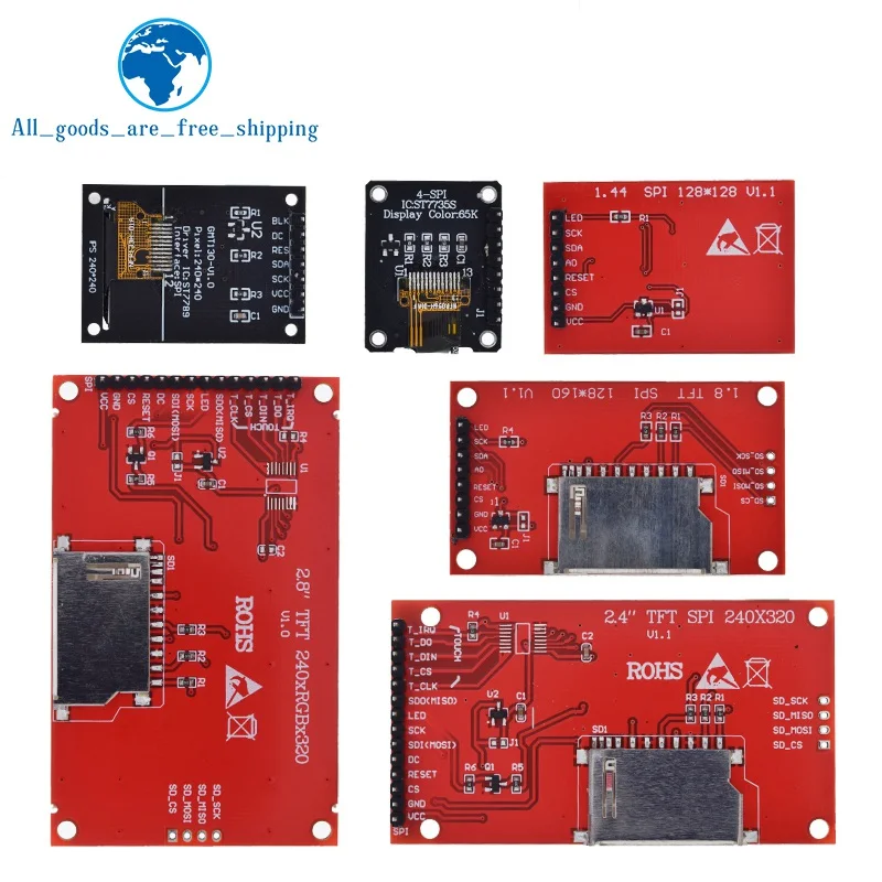 Display Module TZT TFT Display 0.96/1.3/1.44/1.8/2.4/2.8/3.5 Inch TFT Full Color Screen LCD Module ILI9341 Driver Interface SPI for Arduino display module