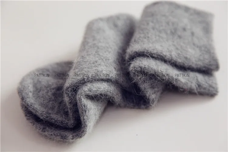 bed socks for women Autumn Winter Women's Thick Candy Color Angora Wool Socks.Ladies Soft Warm Long-haired Rabbit Wool Short Socks Basic Sox Hosen black ankle socks