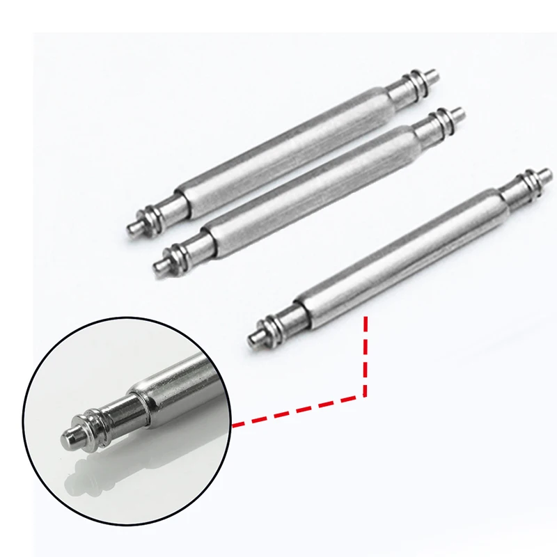 Stainless Steel Watch Band Spring Bar Pins - 2mm Diameter, Various Lengths