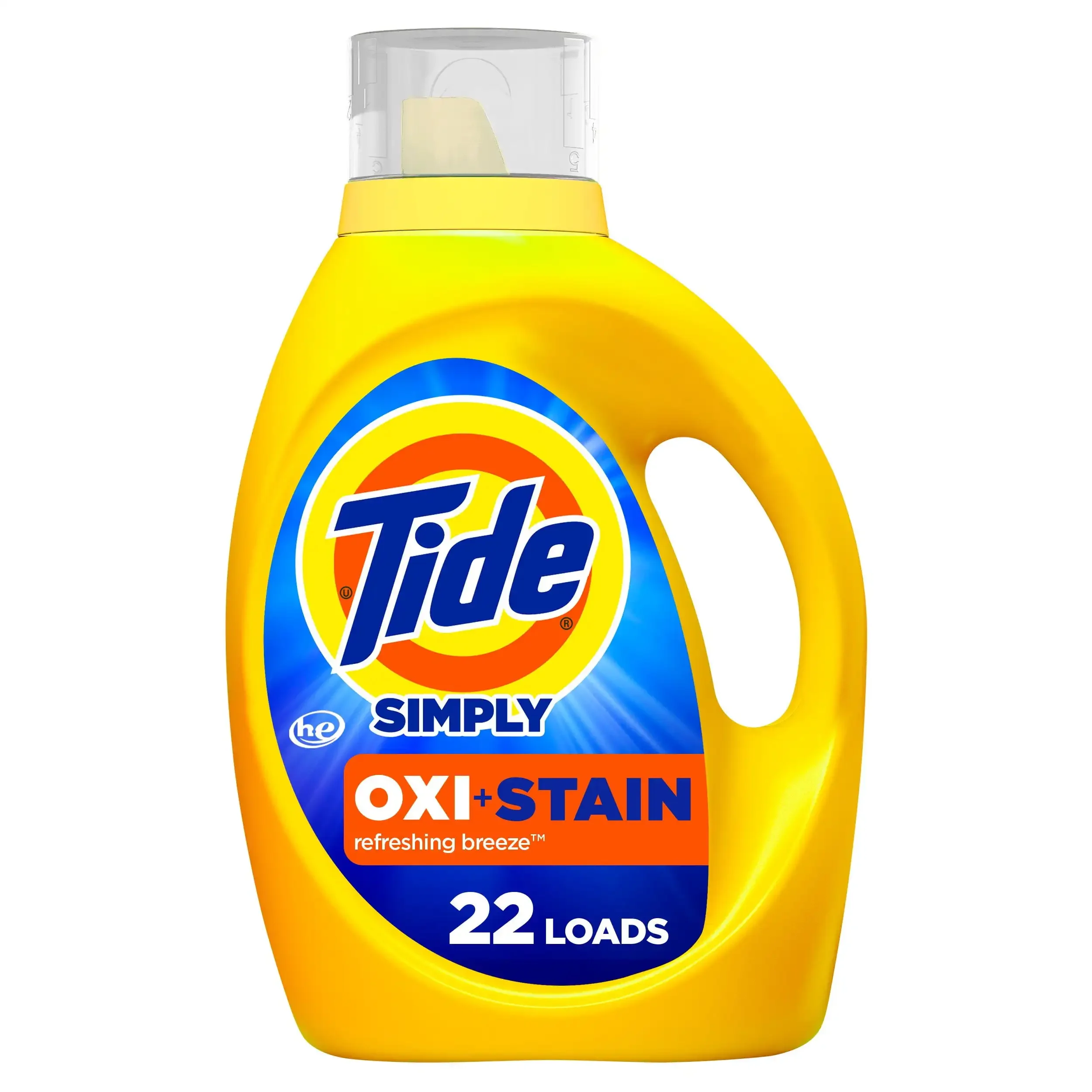 Liquid Laundry Detergent Refreshing Breeze 20 Loads 31 Fl Oz Against Stains and Odors with Twice The Oxi Fighting Power