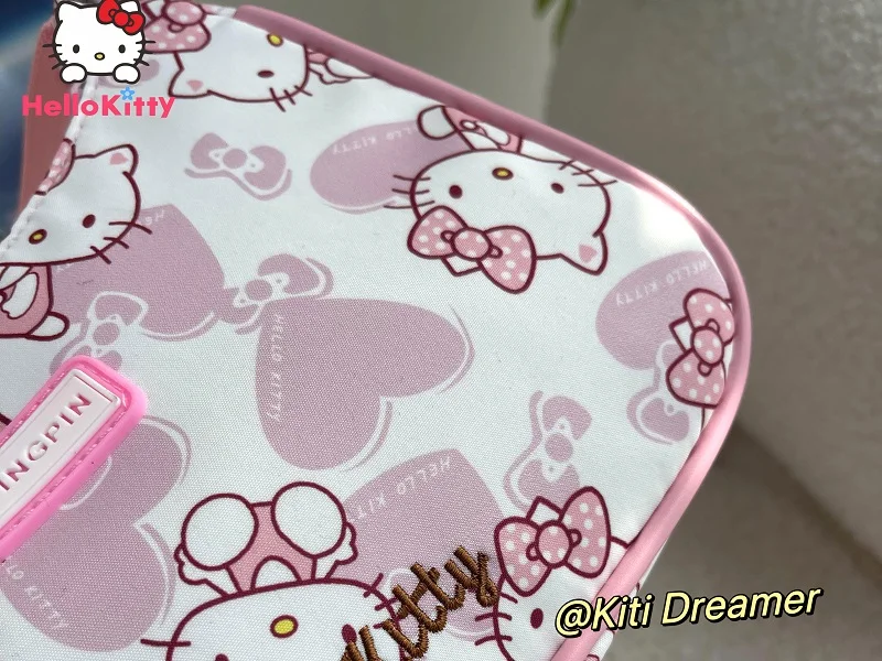 Sanrio Hello Kitty Lovely Cartoon Handbag Shoulder Bag Kawaii Underarm Bags for Girls Birthday Gifts Packet Purse Designer Bag