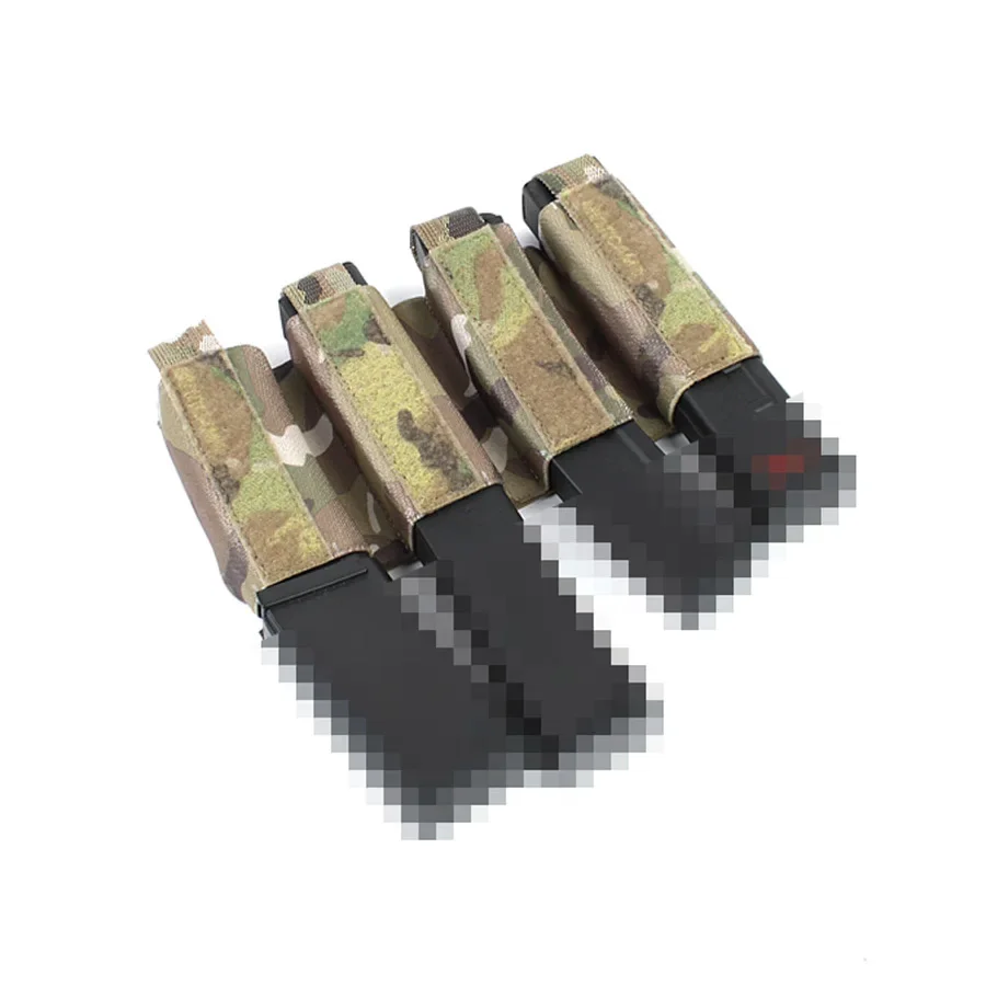 IDOGEAR Poche Porte-Mag Pistolet Quadruple 9mm - Airsoft/Tactique (Nylon)
