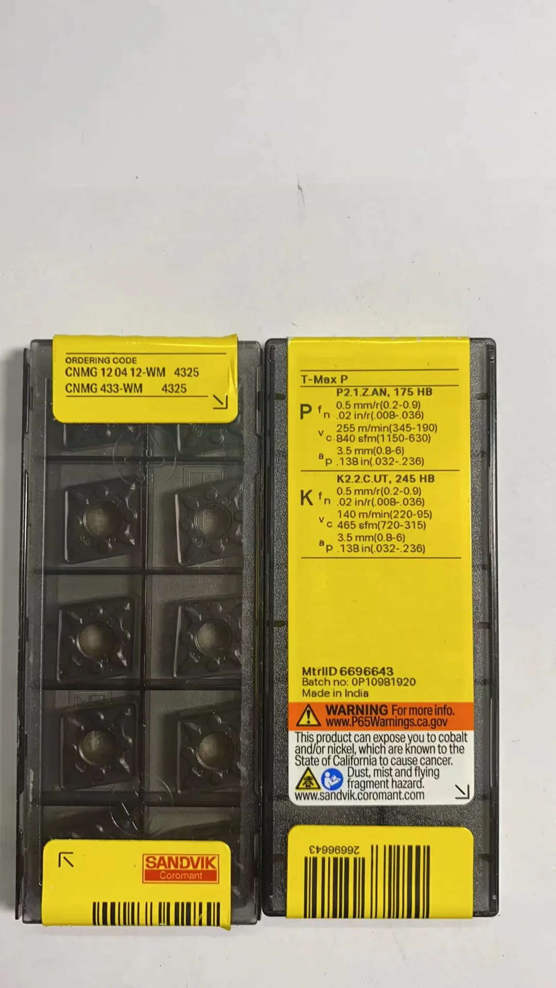 

CNC blade CNMG120412-WM 4325 оригинальный подлинный новый неоткрытый, распродажа, всего 10 коробок