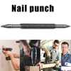 1/2PCS Spring Tool Hammerless Nail Set Center Holes Punch Spring Loaded Marking Metal Woodwork Drill Bit Door Pin Removal Tool 2