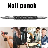 1/2PCS Spring Tool Hammerless Nail Set Center Holes Punch Spring Loaded Marking Metal Woodwork Drill Bit Door Pin Removal Tool 2