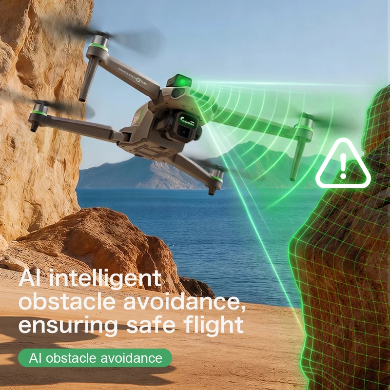 NUOVO Drone Mini ZH8 con Fotocamera 8K HD, GPS, WiFi 5G, Motori Brushless, Quadricottero Pieghevole con Telecomando e Schermo, Giocattoli e Regali per Bambini - Image 4