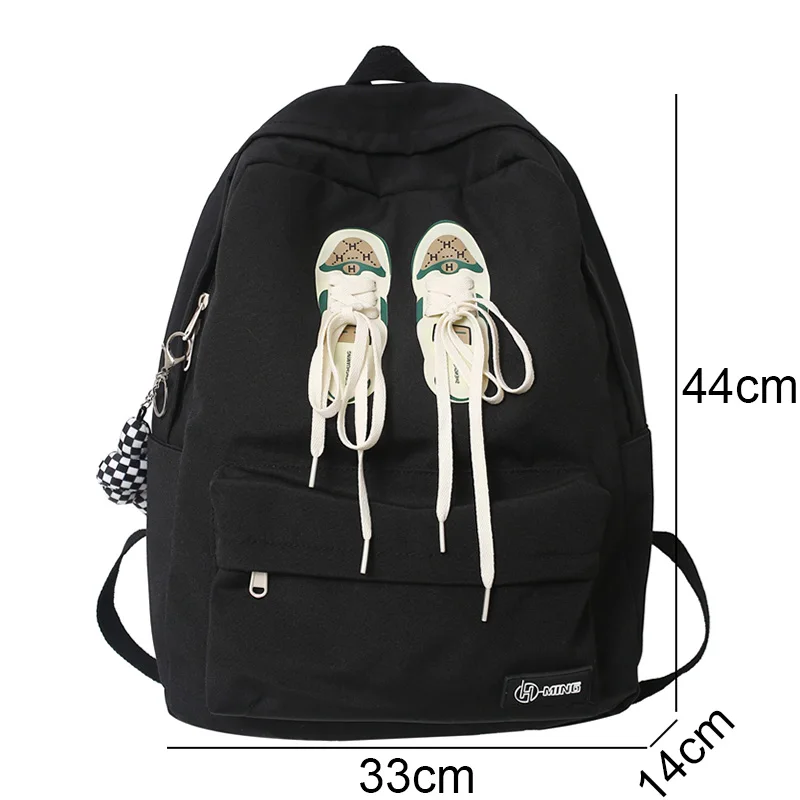 New Women Laptop Shoelace Kawaii School Bag Lady Pink College Backpack Female Cute Student Bag Girl Travel Book Backpack Fashion