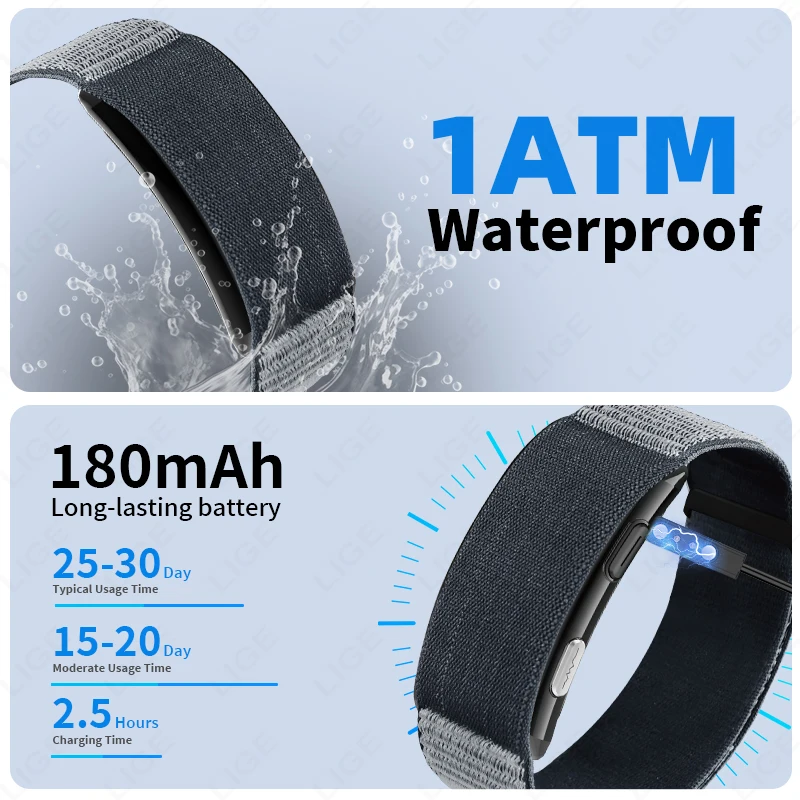 ECG PPG No Screen Smart Watch Sports Outdoors Fitness Heart Rate Monitor 1ATM Waterproof Men Smart Bracelet For Andrio IOS New