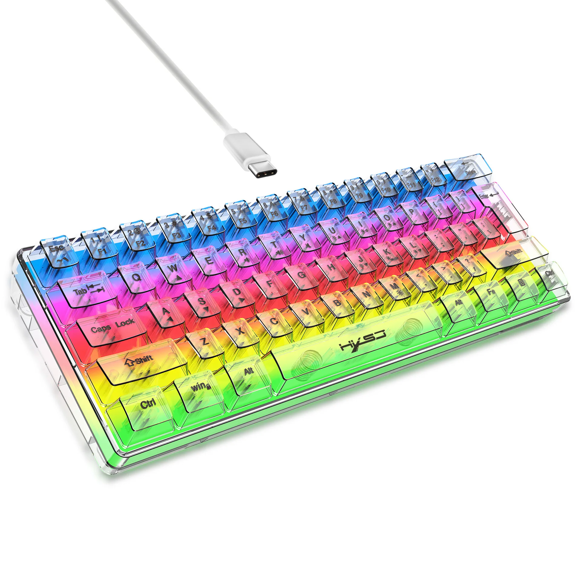 60 Wired Gaming Keyboard,RGB Backlit Ultra Compact Small Keyboard, Mini Compact 61 Keys