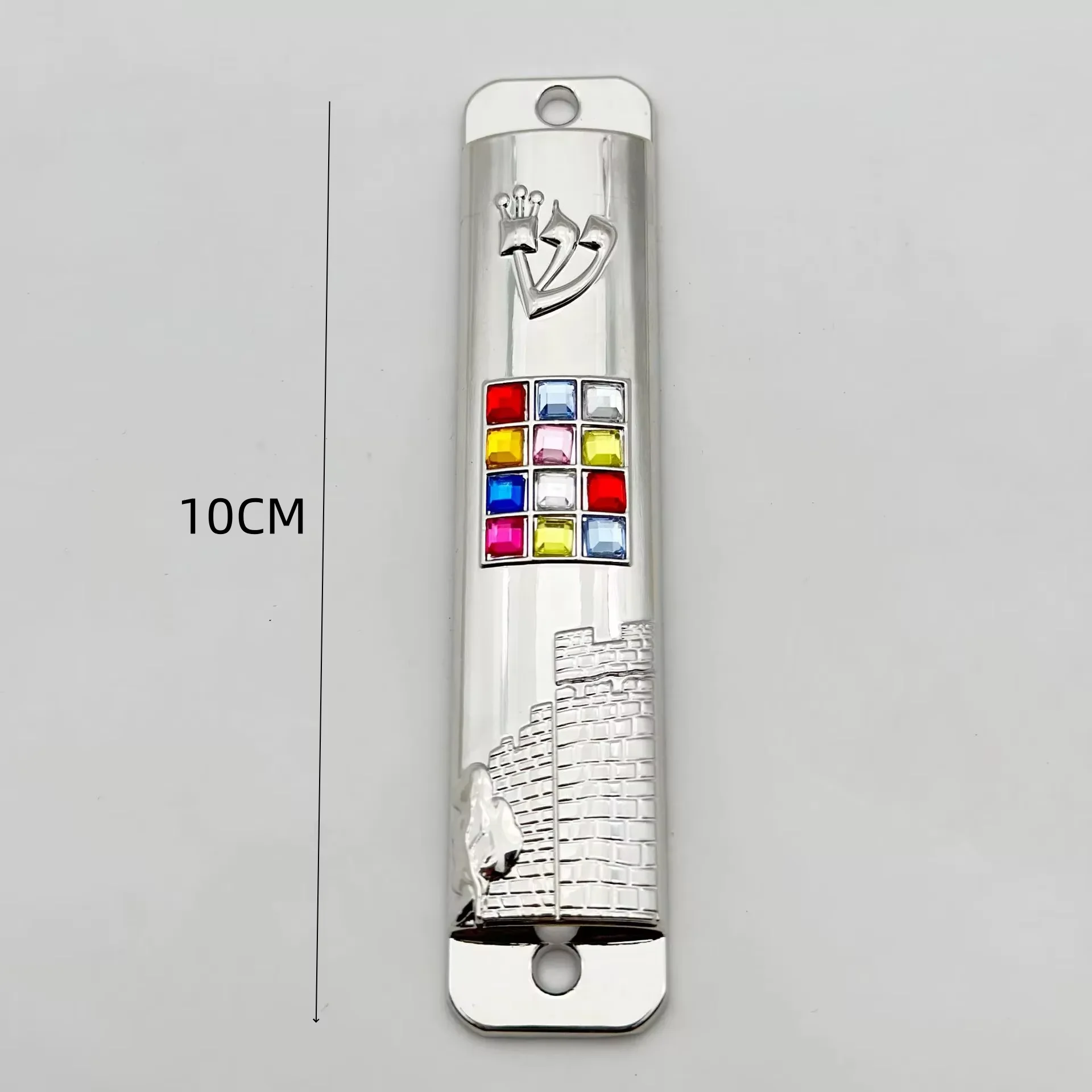 Puerta Mezuzah, decoración judía para el hogar, decoración de Hanukkah, estuche religioso de Jerusalén Mezuza
