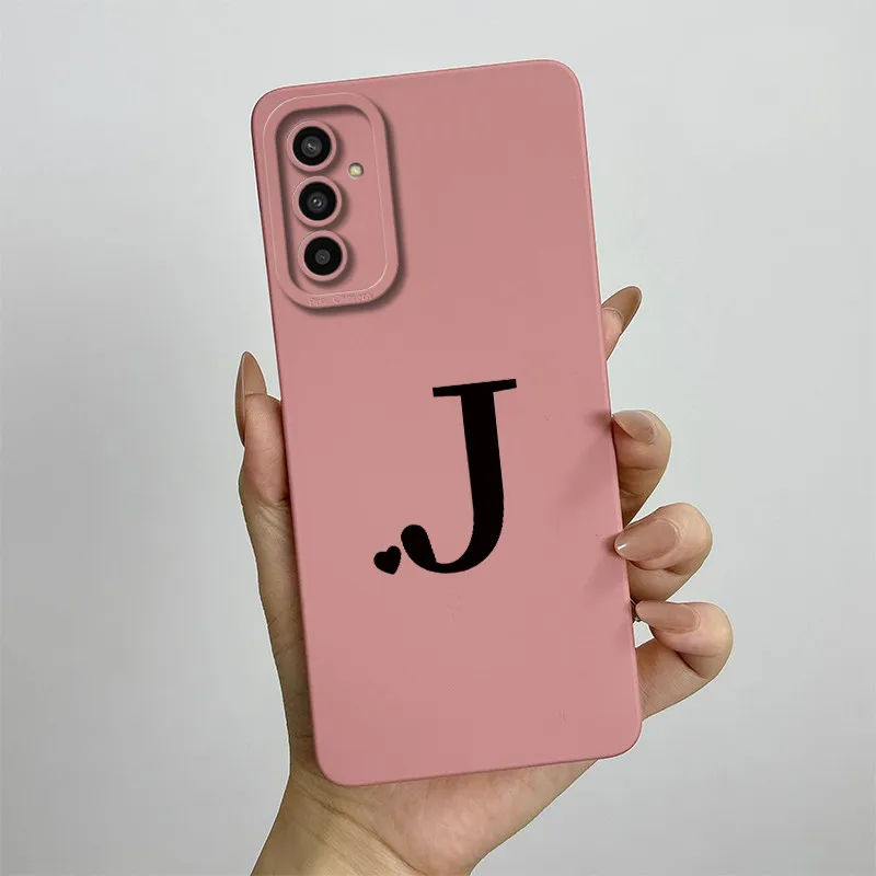 Cute Initial Letters Full Protection Shockproof Soft Silicone Phone Case