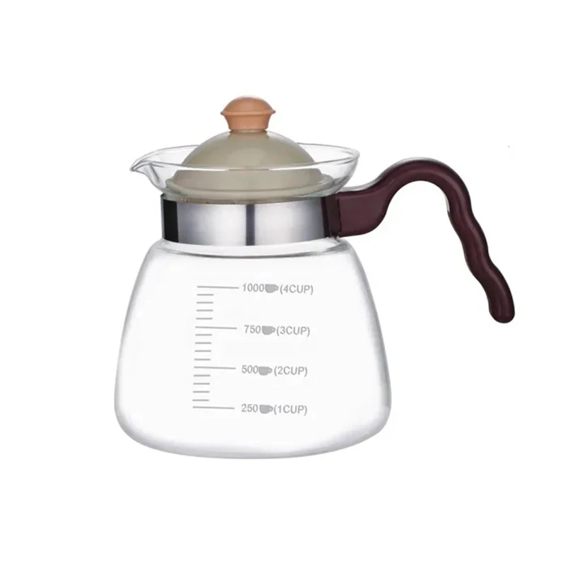 Чайник заварочный с мерной large capacity heat-resistant glass cold coffeekettle straight fire pot gas stove herbal tea tea pot