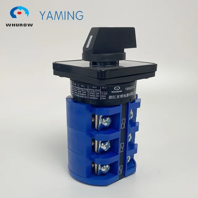 LW26-20Sシリーズ 22mmシングルホール取付ロータリーカムスイッチ 20A