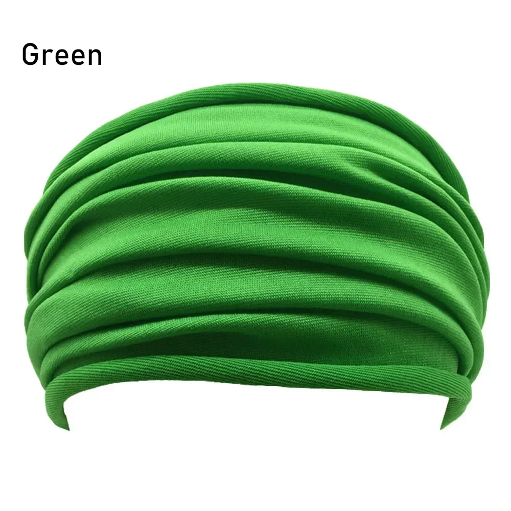 

Folds Running Stretch Summer Nonslip Wide Fashion Band Sports 13 Hairband Elastic Headband Colors Hair Accessories Yoga