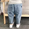 0-6 Year old Boys Jeans Infant Set Children  Girls Denim Ripped Jeans Korean Fashion Kids Trousers Toddler Casual Loose Pants 4