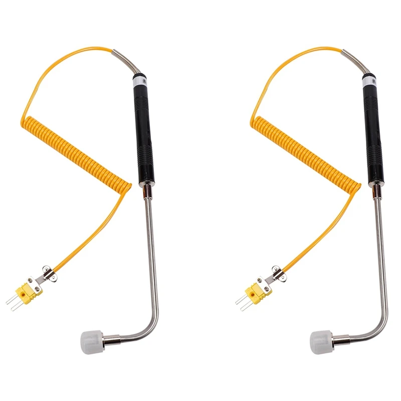 

Hot 2X NR-81533B K Type Sensor Right Angle Surface Temperature Probe High Temperature Thermocouple -50 To 500℃