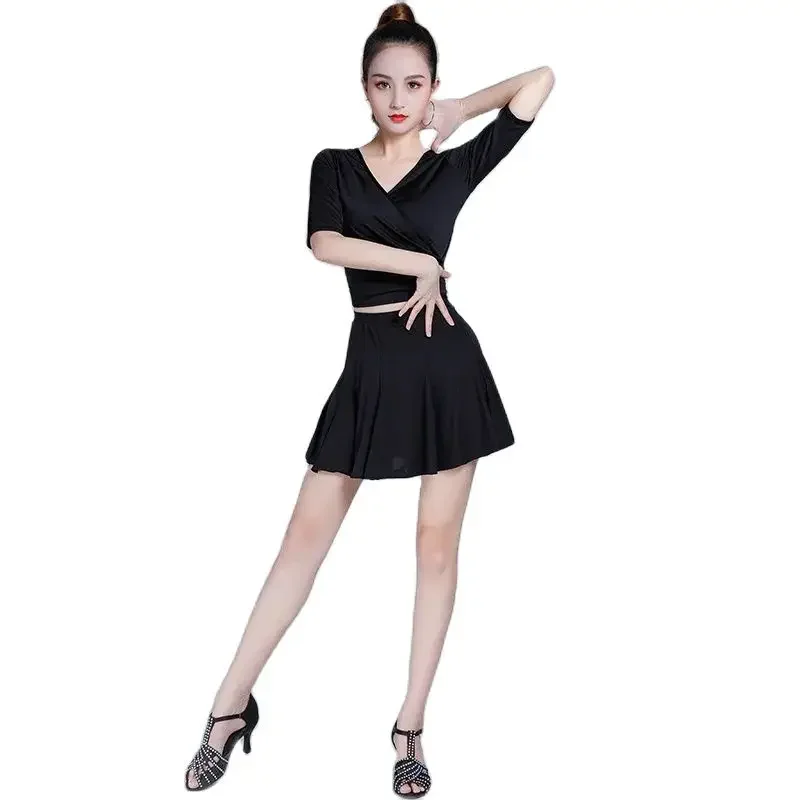

Latin Dance Clothes Adult New Practice Clothes Dance Clothes Dance Clothes Female Tops National Standard Modern Dance Tops 2023