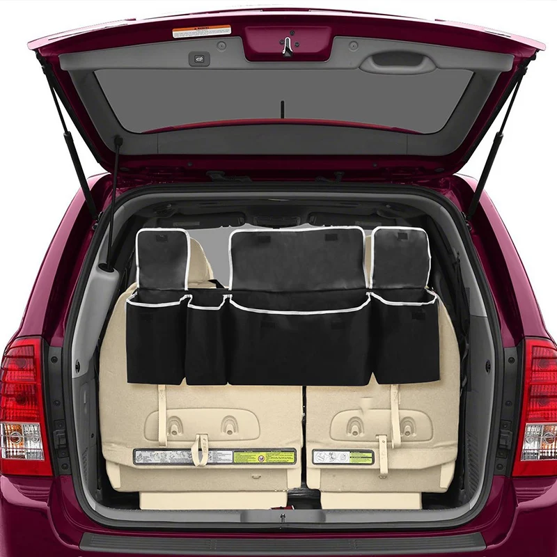 Car Trunk Organizer Backseat Storage Bag Adjustable High Capacity Multi-use Oxford Car Interior, car trunk storage bag,car seat back organizer