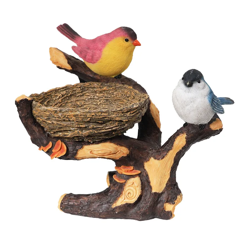

Resin key storage knickknack simulated bird desktop home decoration living room key storage box handicrafts
