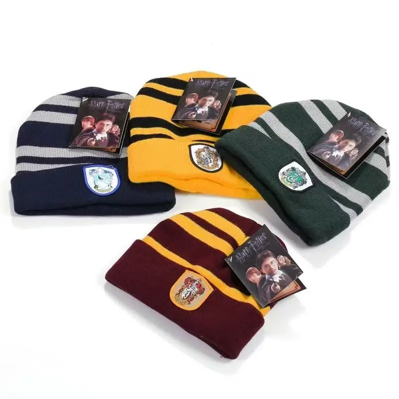 Slytherin Fall Winter Gloves Scarf Cold Warm Porter Gryffindor Children's Knit Cap Ravenclaw House Badge Hermione Christmas Gift