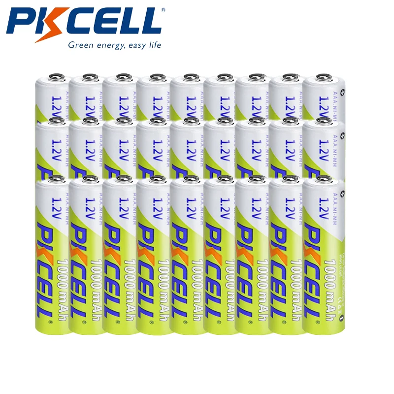 

30 шт. PKCELL NIMH 1,2 В AAA аккумуляторная батарея 1,2 В NI-MH 3A предварительно заряженные батареи батарея AAA для часов микрофона светодиодные игрушки