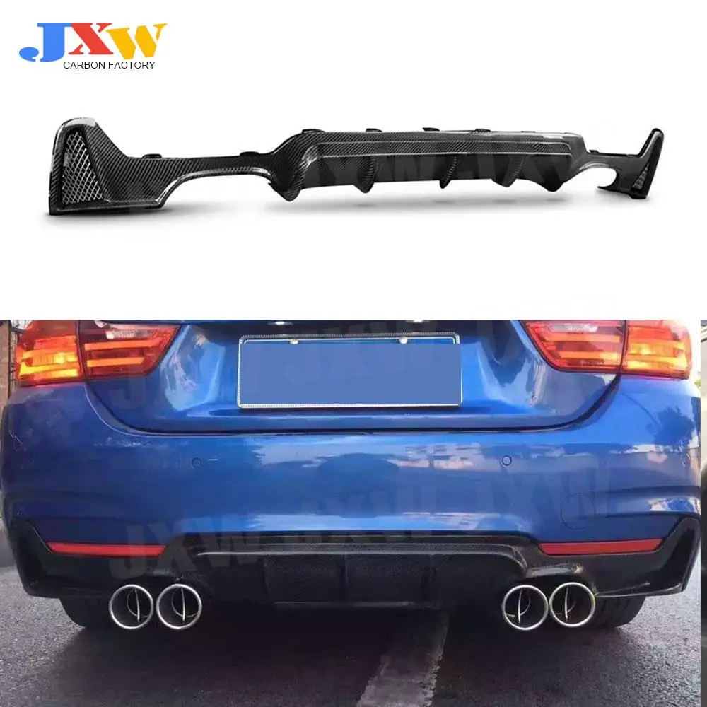 

ABS Gloss Black/ Carbon Look Car Rear Lip Diffuser Spoiler Body Kit For BMW 4 Series F32 F33 F36 M Sport M Tech 2014-2017