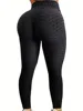 Plus Size 1XL-5XL Casual Leggings Women's Plus Solid Honeycomb Pattern High Rise Skinny Fitness Leggings