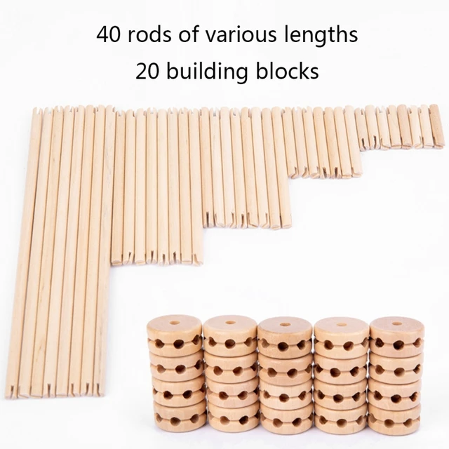 Wood Sticks Architect 4D Building Blocks Inserted Construction Assembing Bricks Educational Children Toys N0HD 5