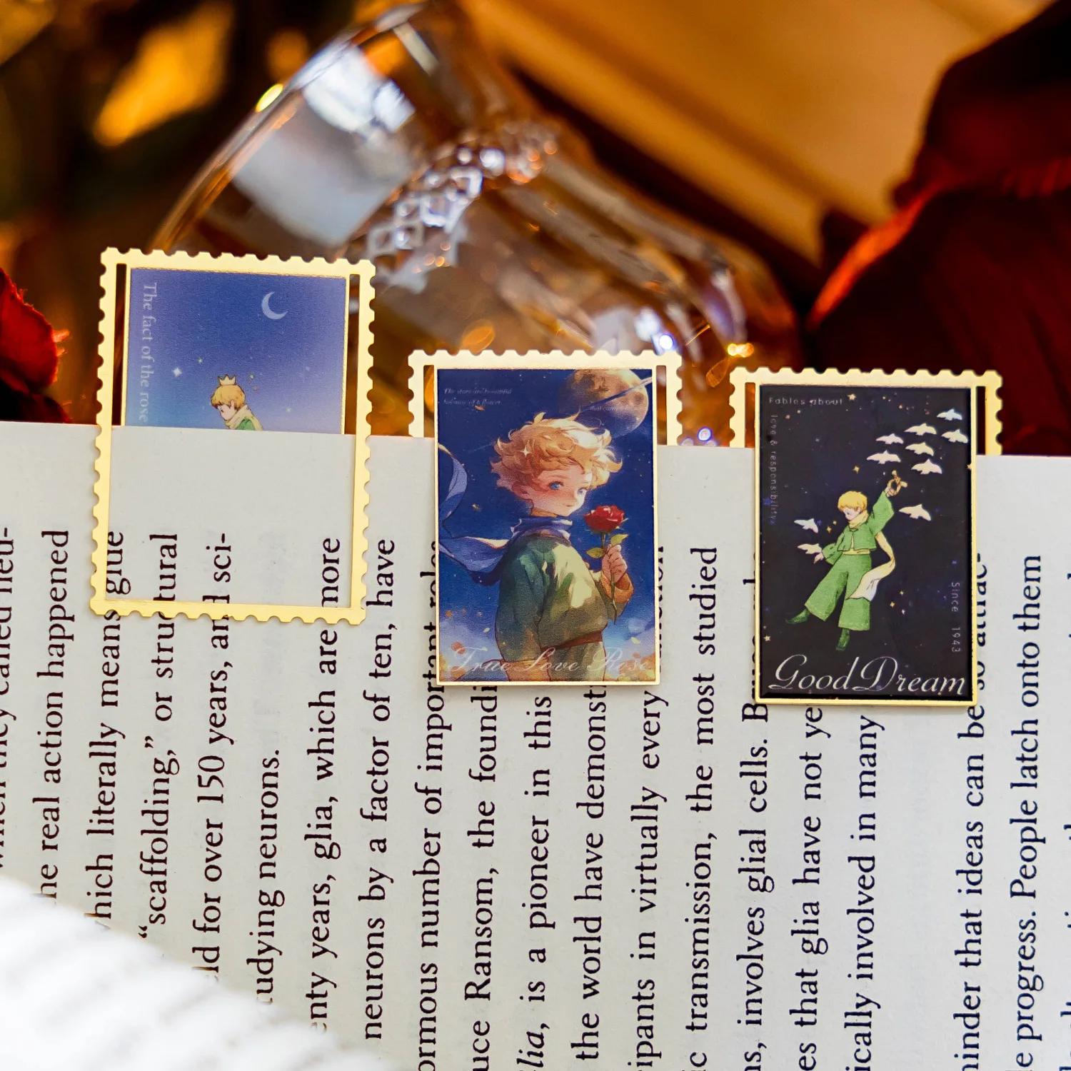 Metal Bookmarks Golden Hollow The Little Prince Theme Book Mark For Book Lovers Writers Readers Children metal bookmark,bookmarks stationery supplies