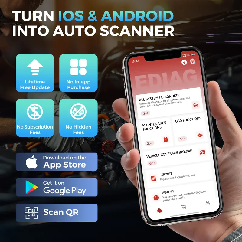 2026 New KINGBOLEN Ediag Elite Lifetime Free Car Diagnostic Tools All System 15 Resets Bi-directional CAN FD Auto OBD2 Scanner - Image 2