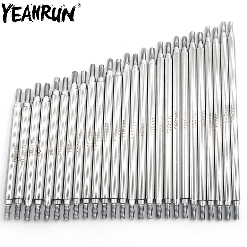 

YEAHRUN Stainless Steel 50-155mm Link Rod 6.0mm M4 For 1/10 Axial SCX10 90046 AXI03007 D90 TRX4 TRX6 RC Crawler Car Parts