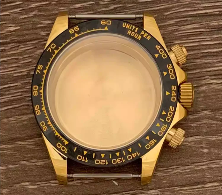 

39mm 316L Steel Watch Case with Sapphire Crystal for VK63 Movement