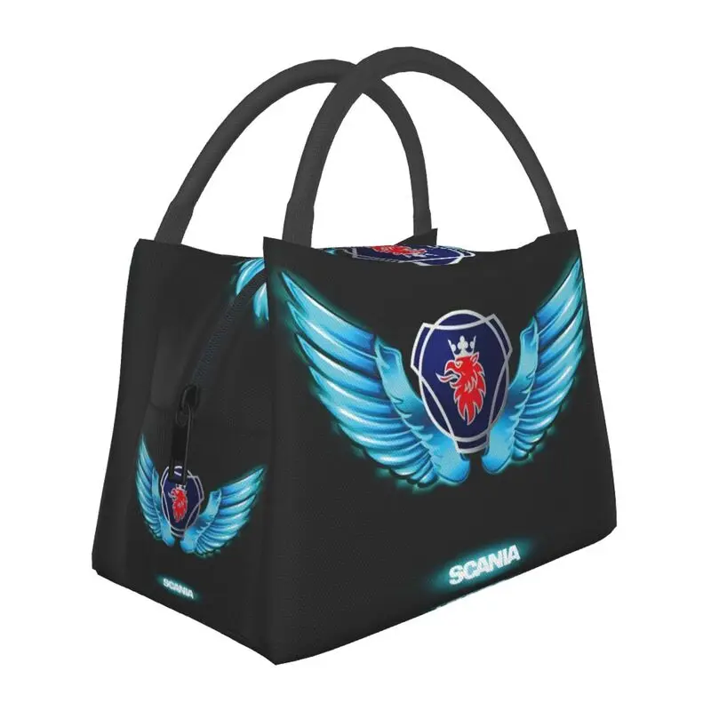 

Scanias Logo Print Insulated Lunch Bag for Camping Travel Waterproof Thermal Cooler Bento Box Women