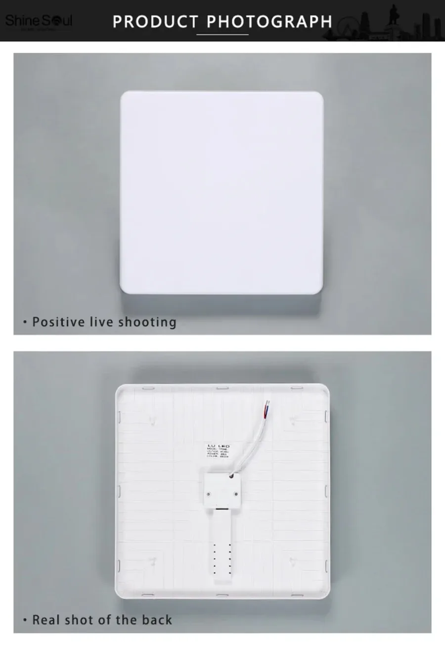 Square Energy-saving LED Ceiling Light Highlight 48W 36W 24W 18W 85-265V Living Room Sa9701793ef4b4a50a29643915e4a9abco