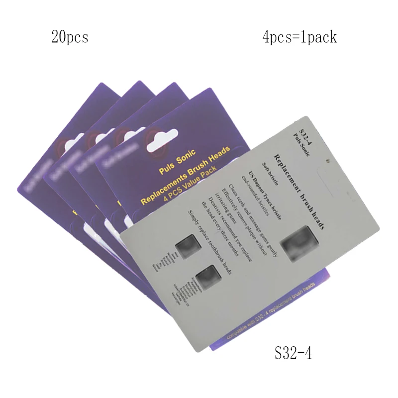 4pcs Fast delivery Electric Toothbrush Heads S32 Precision Clean For Oral-b Pulsonic S26.523.3 S15 3714 3715 3716 3722 3746 3