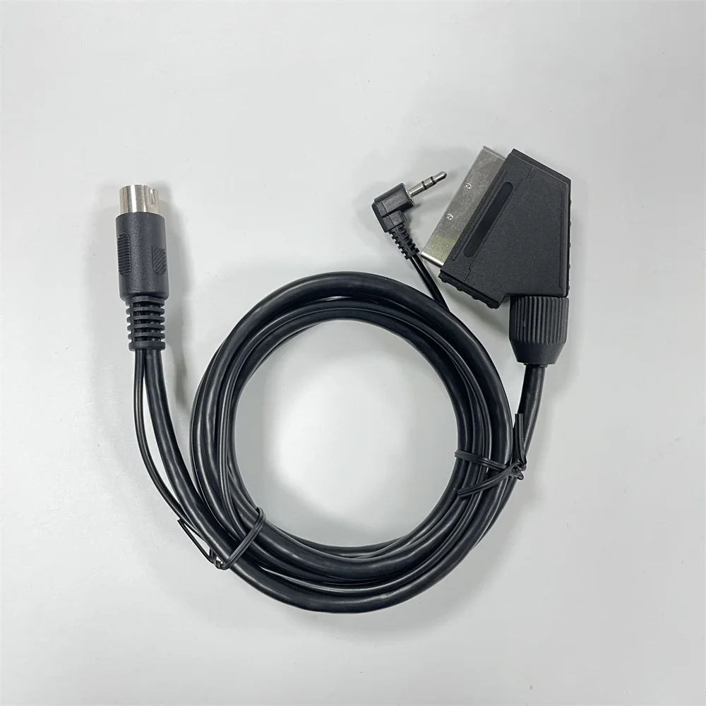 

100 шт. никелированный двухканальный штекер SEGA Genesis 1 3,5 мм, scart av кабель для NEO GEO 1,8 метров