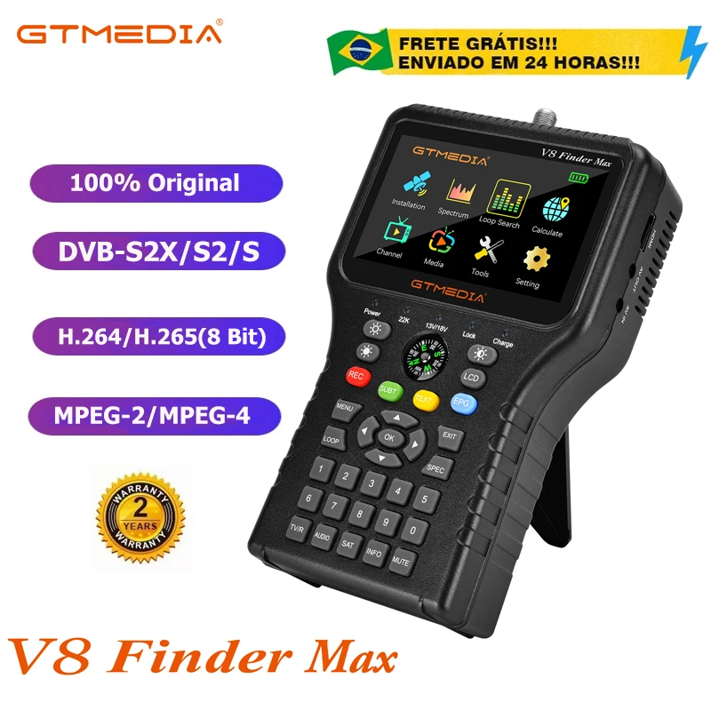 Original Gtmedia V8 Finder Max Satellite Signal Finder Dvbs2x/s2/s