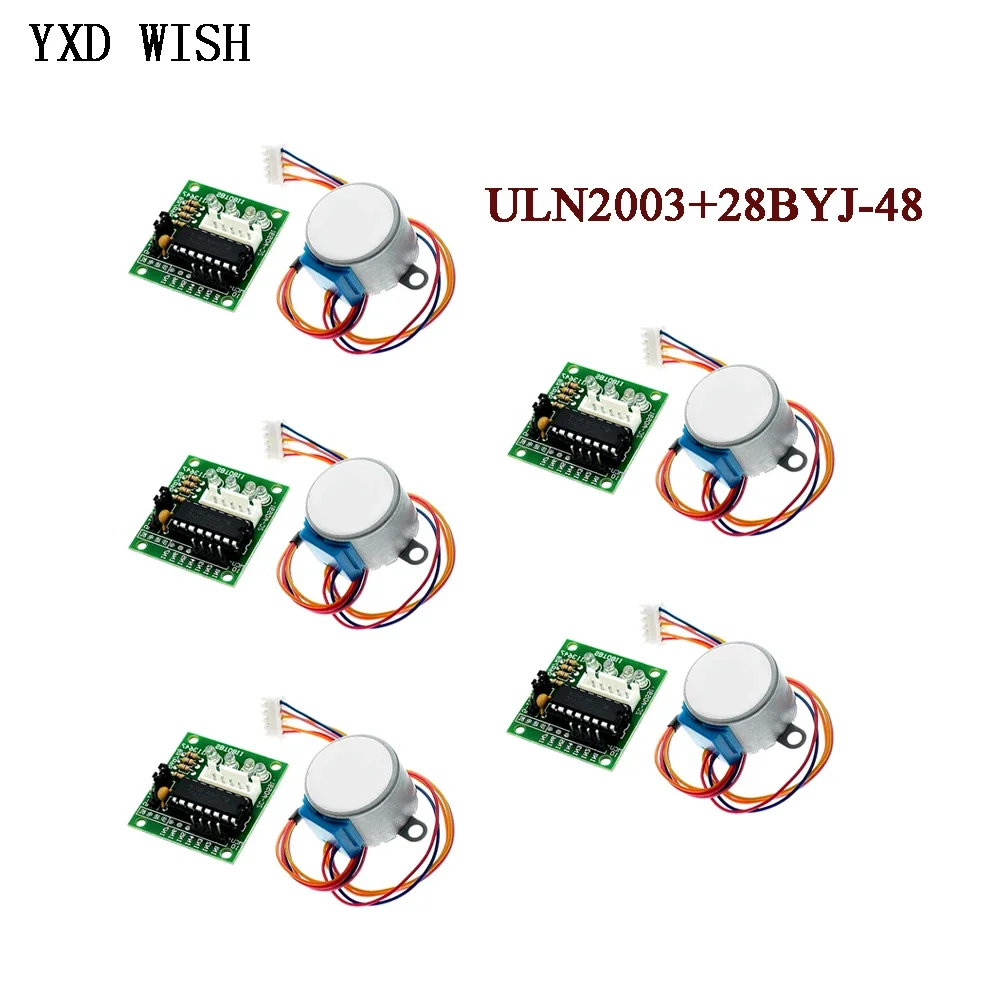 5 Pz Uln2003 28Byj-48 5V 12V Riduttore Passo Passo Motore Passo-Passo Motore Passo-Passo 4 Fasi Per Motore Arduino 5 Pz + Scheda 5 Pz