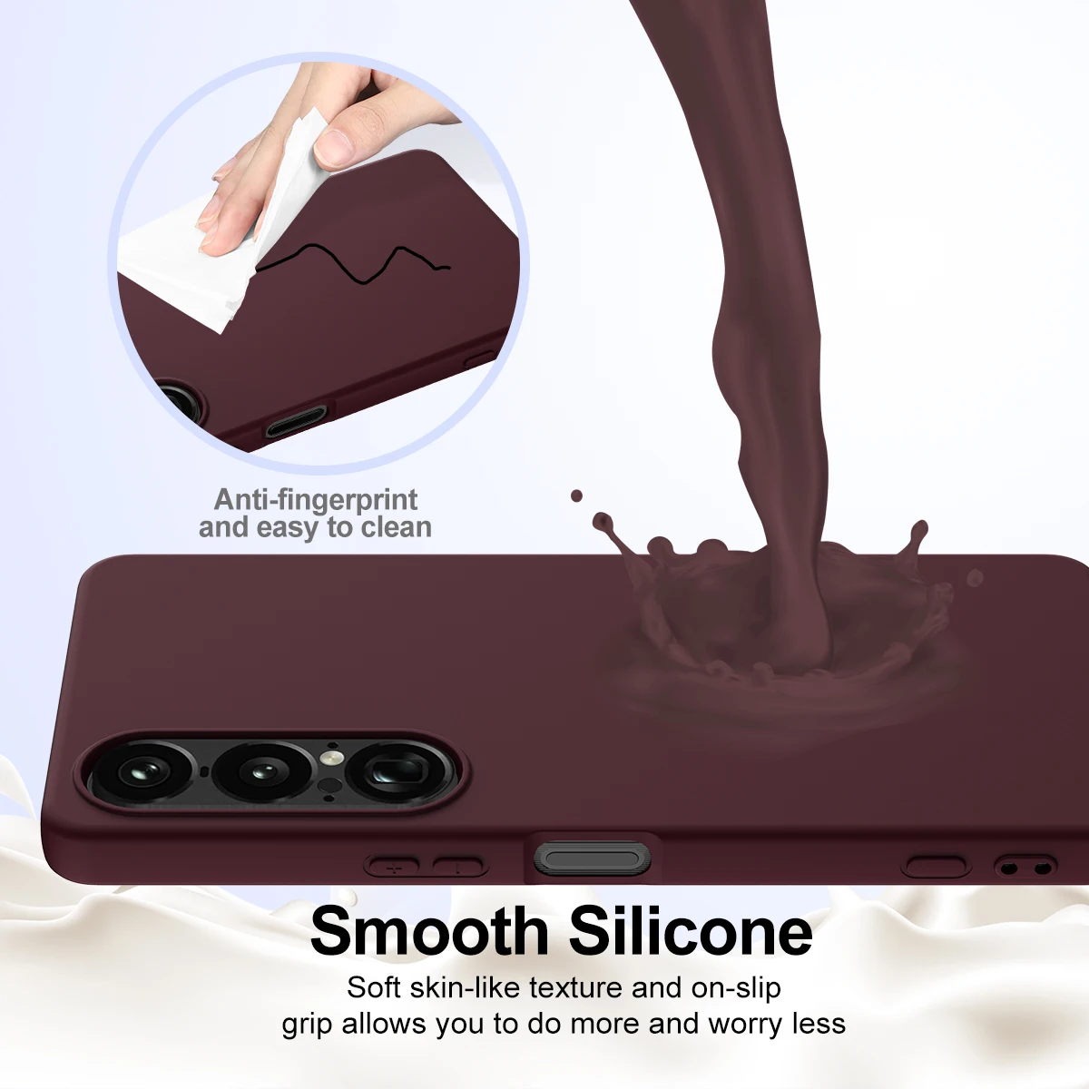Premium Matte Liquid Silicone Case - Anti-Fingerprint Magnetic Wireless Armor Back Cover