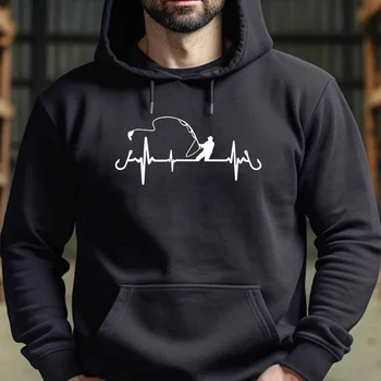 Fishing Printed Men's Hoodies Urban Fashion Hooded Long Sleeved Pullover 2025 High Quality Male Casual Sports Sweatshirts