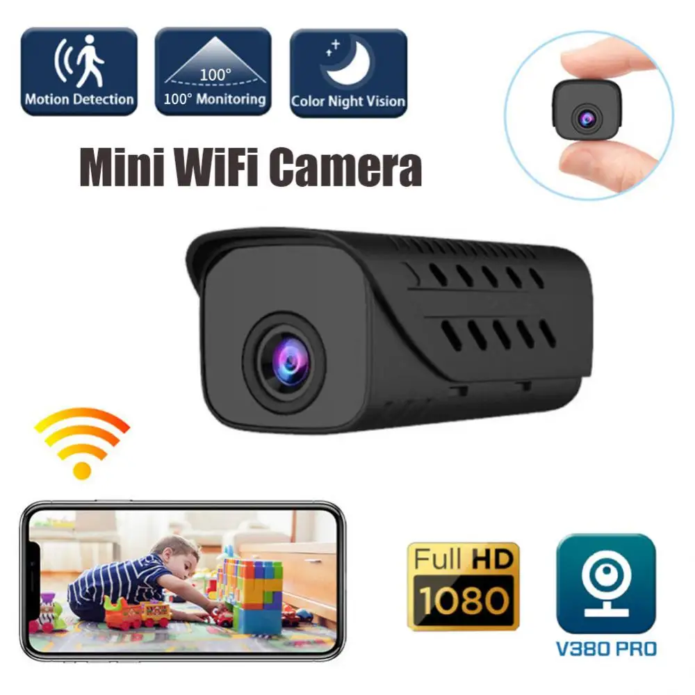 Мини-камера HD 1080P Wi-Fi IP микро-камера портативный беспроводной ...