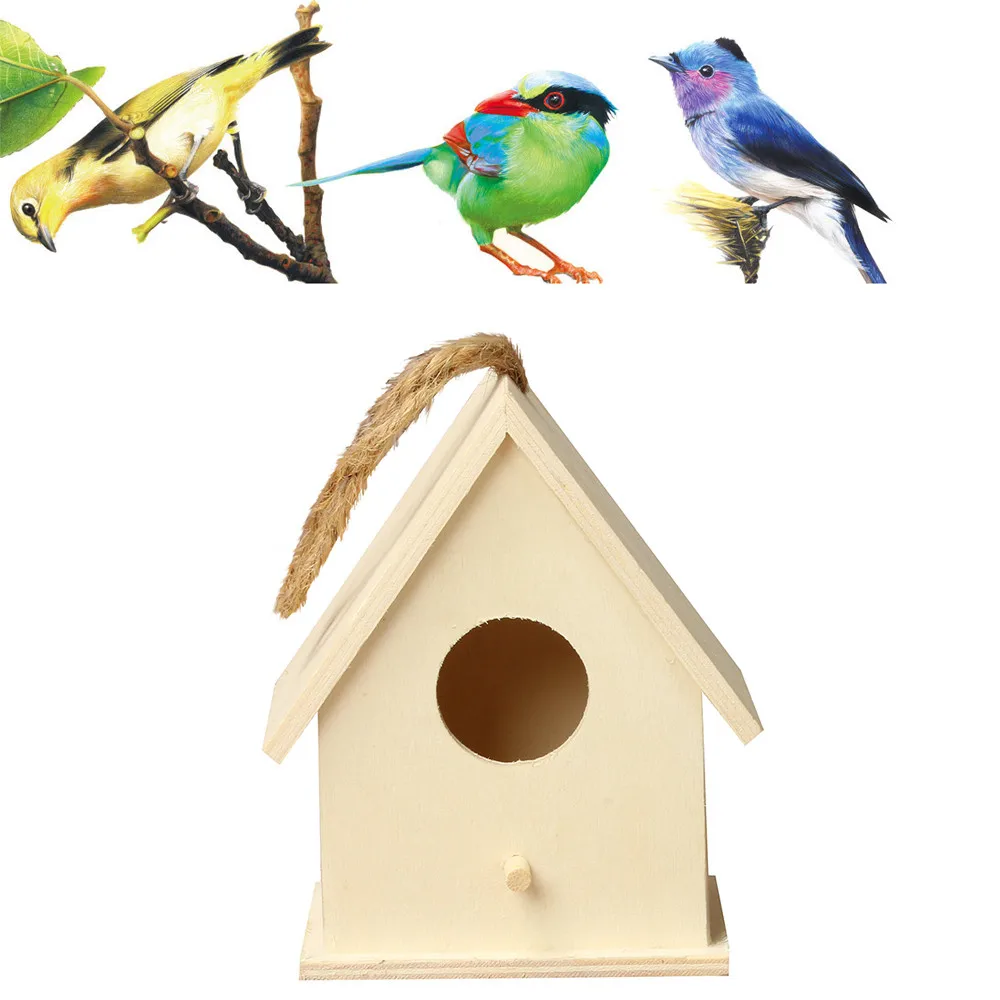 Creative Wall Mounted Wooden Outdoor Birdhouse Dox House Bird House Home Wall Mounted Bird Supplies For Indoor and Outdoor