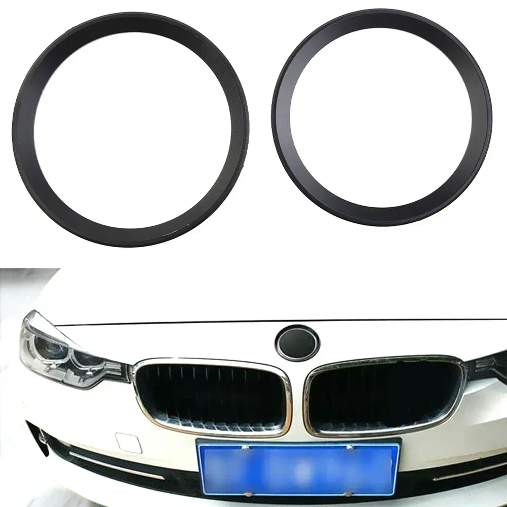 BMW F30 E90 3 4 시리즈 M3 E36 E46 E90 E92 F30 F31 로고 서라운드 링용 앞뒤 로고 링 커버 트림 2개