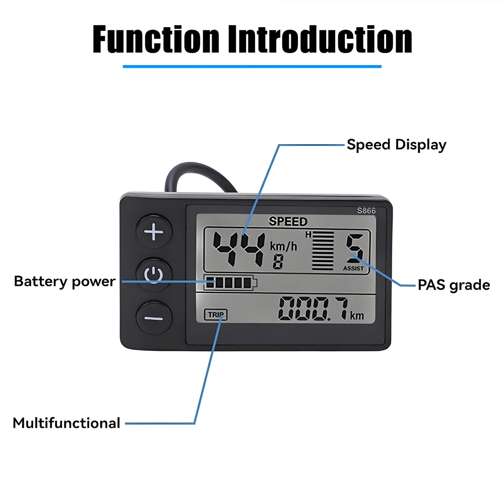 Enhanced LCD Display Screen for Electric Bike and Scooter Control Panel