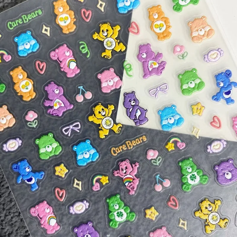 Neue Trendige Niedliche Cartoon Care Bears Relief-Nagelaufkleber 3D Wasserbecher CCD Handyhüllen DIY Nagelsticker Modische Geschenke