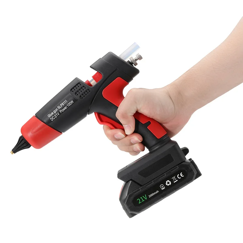 100W Electric Hot Fuse Glue Gun For Makita 21V Lithium Battery Digital Display Adjustable Temperature Wireless Hot Melt Glue Gun