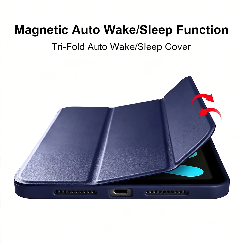 Premium Magnetic Flip Smart Cover with Soft Silicone Back