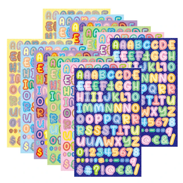 Letter Numbers Scrapbooking Stickers  Sticker Letters Alphabet Small -  Small - Aliexpress